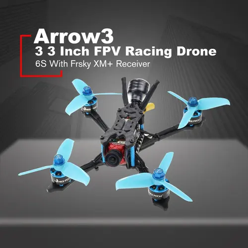 HGLRC Arrow 3 FPV Racing Drone 6S PNP Quadcopters With Frsky XM+ Receiver F4 FC 1408 Motor 45A Blheli32 Caddx Ratel Camera Islamabad