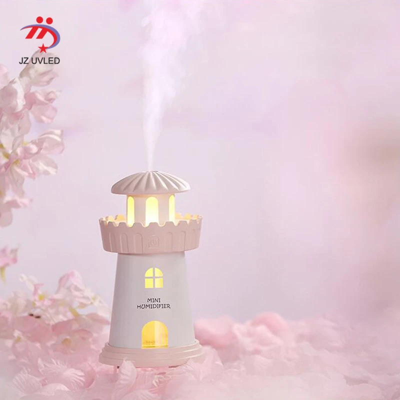 

New strange watch lighthouse LED night light aroma humidifier one girl creative gift LED light