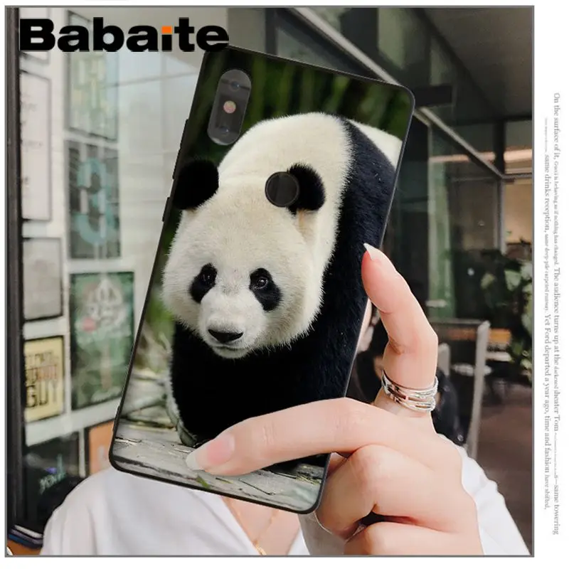 Babaite الصينية الباندا مخصص صور لينة حقيبة لهاتف xiaomi mi 6 Note3 8 8SE الأحمر mi 5 5 زائد Note4 4X Note5 الهواتف المحمولة