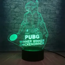 Прохладный битва Royale игра PUBG победитель 3D ночной Светильник СВЕТОДИОДНЫЙ 7 цветов Иллюзия Изменение Настольная лампа для детей подарок на день рождения Домашний декор