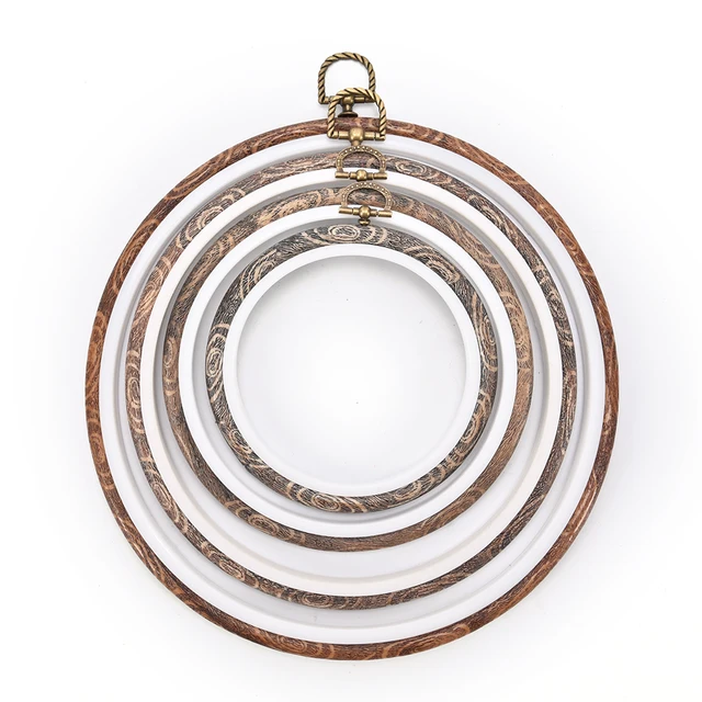 12 21cm Bamboo Wooden Hoops Frame Set Embroidery Hoop Rings for DIY