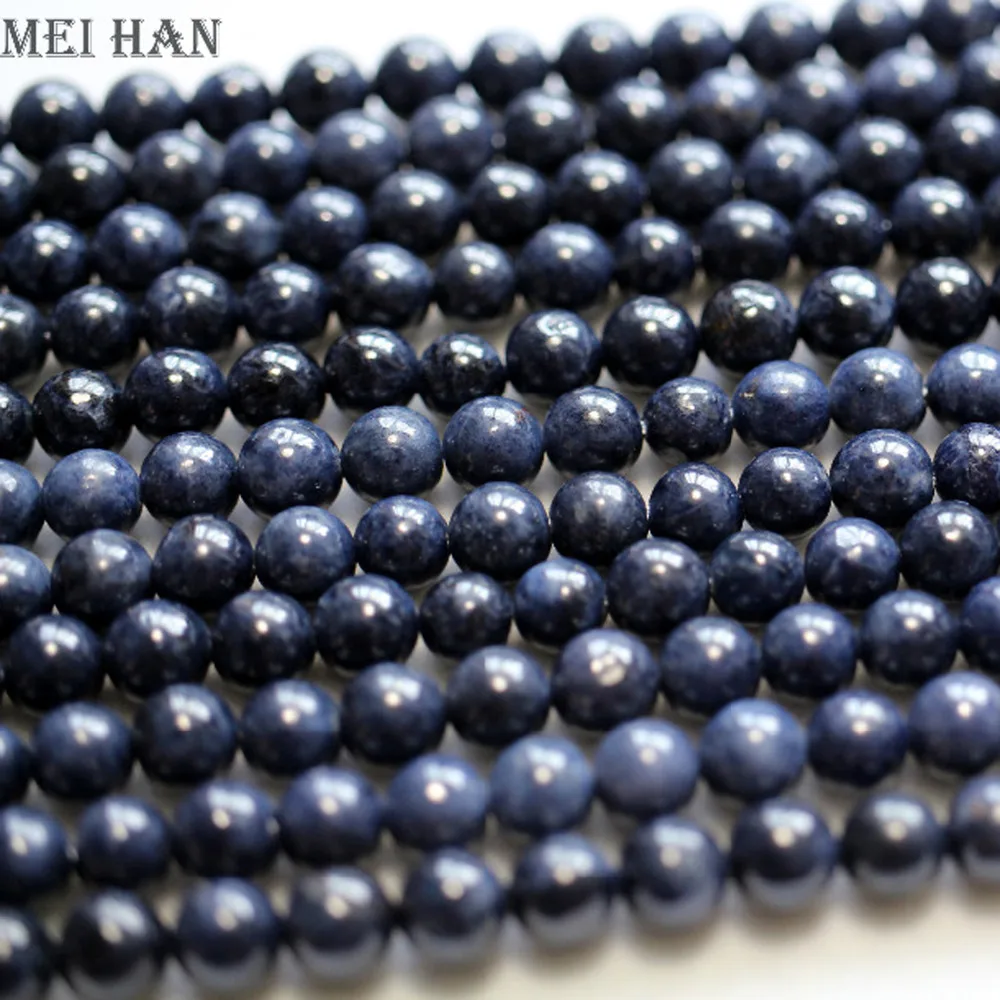 

Meihan Free shipping (46 beads/set/55g) A+ 8.5+-0.2mm natural sapphiree smooth round loose beads for jewelry DIY making