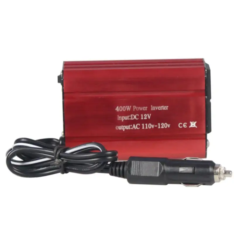 

2.4A Dual USB Car Adapter 400W Car Inverter USB Power Supply DC 12V to 110V AC Converter
