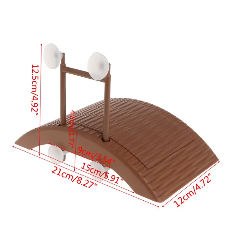 Черепаха платформа рептилия автоматическая регулируемая высота остров обратно греться инструмент играть игрушки украшения Пластиковый мост для рептилий чехол - Цвет: As the picture