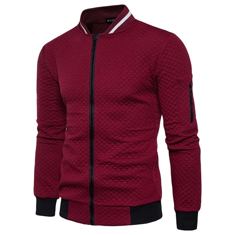 

ZOGAA 2018 Men's Fashion Slim Jacket Coat Zipper Rib Sleeve Thin Casual Jacket