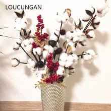 Fleurs décoratives séchées en coton artificiel, fausses branches, pour un mariage, pour une fête à la maison