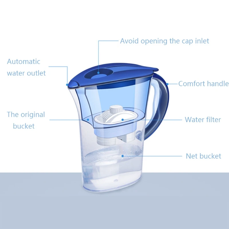 Water Filter Household Activated Carbon Jug Home Purifier Healthy Drink