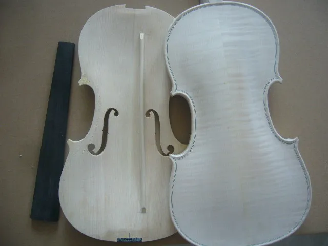 Красивая незавершенная белая скрипка 4/4 без клея Топ и задняя часть, приятный клен сзади, ель Топ