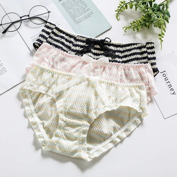 

fresh fairy underwear cotton breathable medium and low waistband buttocks large size perizoma donna onderbroeken vrouwen