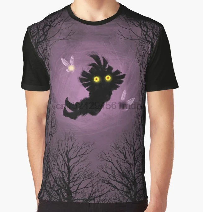 

All Over Print T-Shirt Men Funy tshirt Zelda Majoras Mask Skullkid Short Sleeve O-Neck Graphic Tops Tee women t shirt