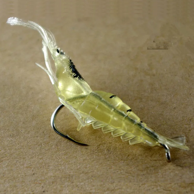 1,3 г/50 мм мягкая креветка наживка isca искусственный червяк приманка для рыбалки с Крючки-креветки воблеры Crankbait силиконовая блестящая приманка в виде креветки Pesca