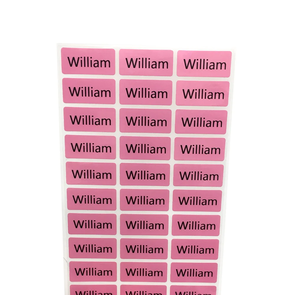 3 размера розовый пользовательское имя стикер s водонепроницаемый личные офисные принадлежности Метки этикетки детей скрапбук школьный стикер для канцелярских товаров набор