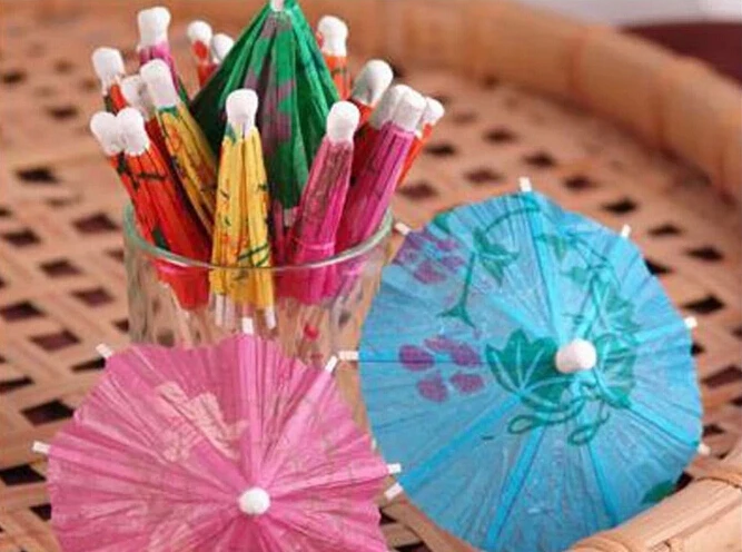 

Paper Cocktail Parasols Umbrellas drinks picks wedding Event Party Supplies Holidays luau sticks Fashion Hot 50 pcs/lot