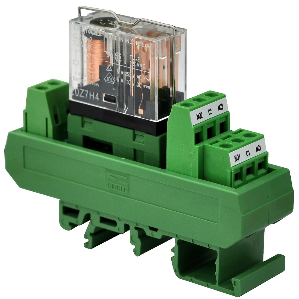 Electronics-Salon RJ11//RJ12 6P6C 4-Way Buss Board Interface Module with Simple DIN Rail Bracket.