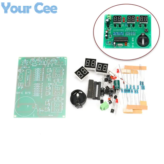 DIY Kits AT89C2051 Electronic Clock Digital Tube LED