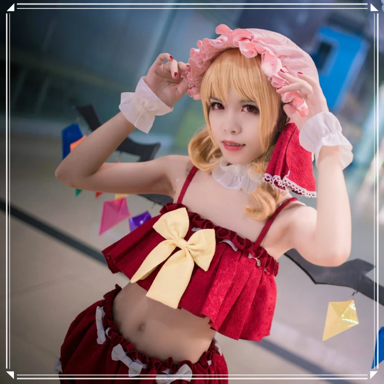 カスタマイズ アニメ東方projectフランドール スカーレット夏セクシーな水着コスプレ衣装任意のサイズの女性ハロウィン送料無料 Sexy Costumes Aliexpress