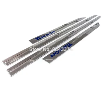 

For 2015 2016 Hyundai Tucson Stainless Steel Car Door Body Side Molding Trim Cover Protector Scuff Guard Car Styling Accessories
