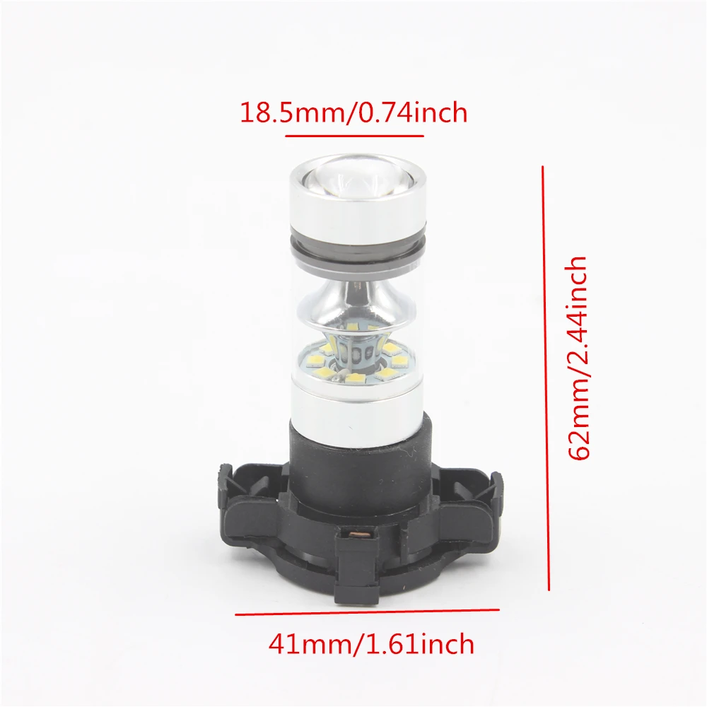 Новинка 2 шт. 100 Вт PY24W 5200 S светодиодные лампы белого цвета 20 SMD острый чип