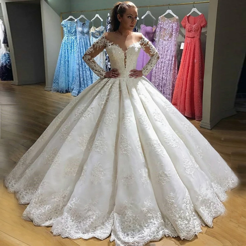 sheer ball gowns