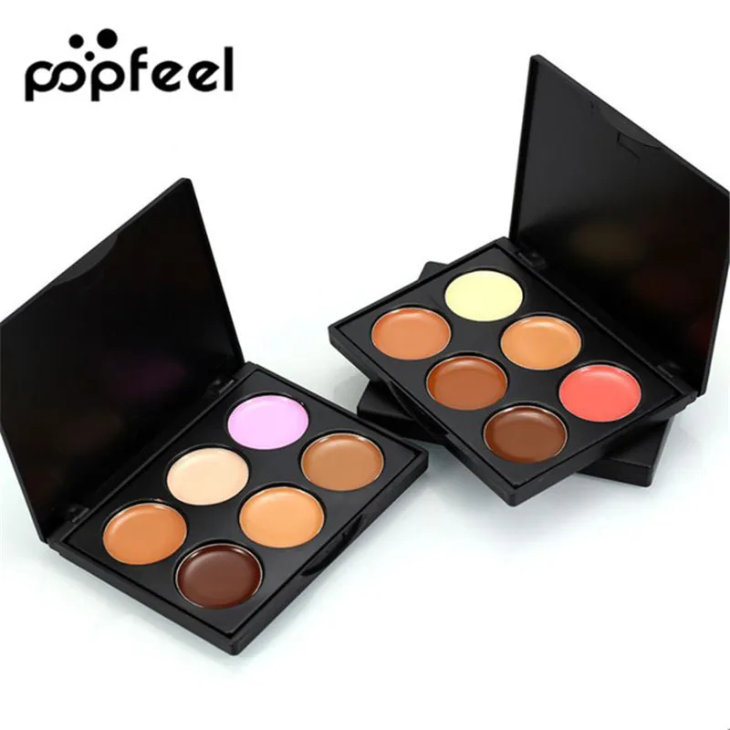 Popfeel Natural Face Make Up Cover Up  Long Lasting Matte Make Up Contour Concealer Palette