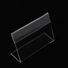 100X65 толщина 2 мм акриловый знак дисплей бумажная визитка настольная табличка рамка L стенд поп Настольный держатель этикеток стойка