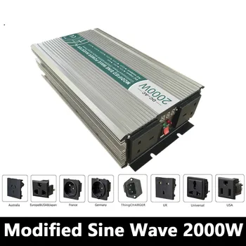 

2000W Modified Sine Wave Inverter,DC 12V/24V/48V To AC 110V/220V,off Grid Power Inverter Work With Solar Wind Battery Panel