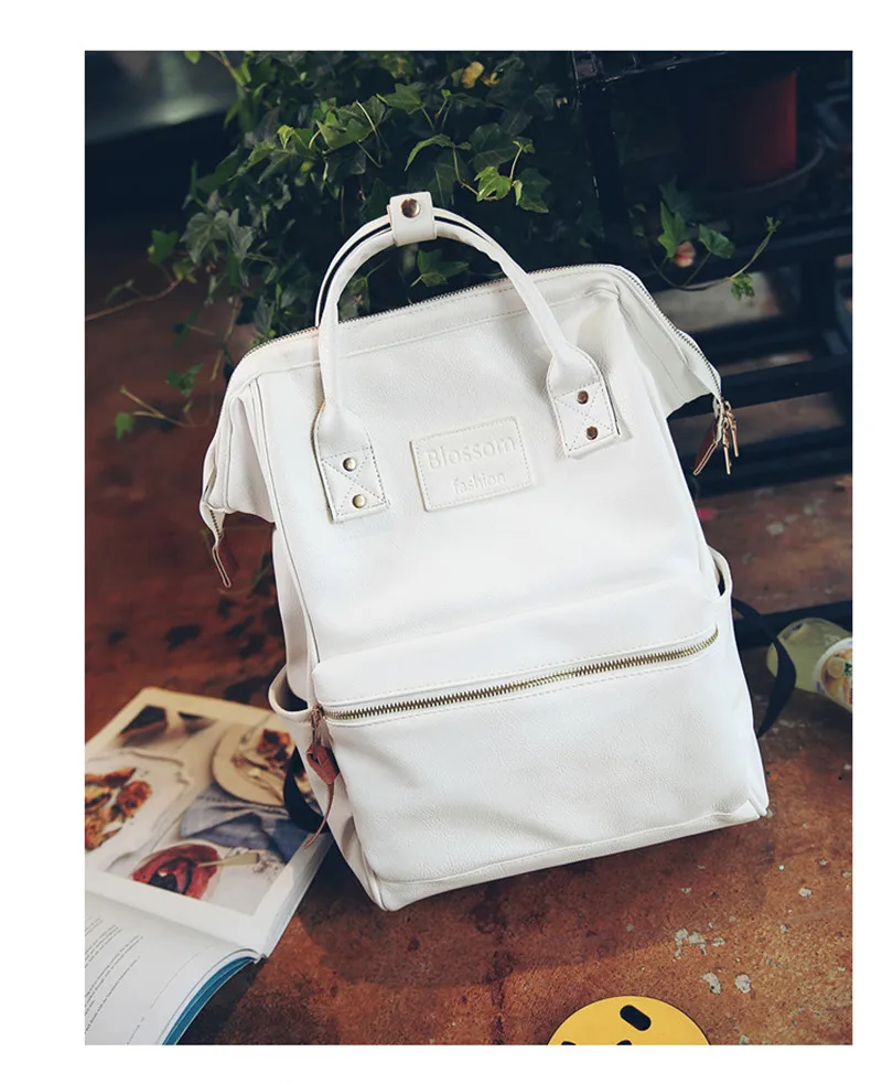 Модный многофункциональный женский рюкзак, Модная молодежная сумка через плечо в Корейском стиле, рюкзак для ноутбука, школьные сумки для подростков, девочек и мальчиков - Цвет: white