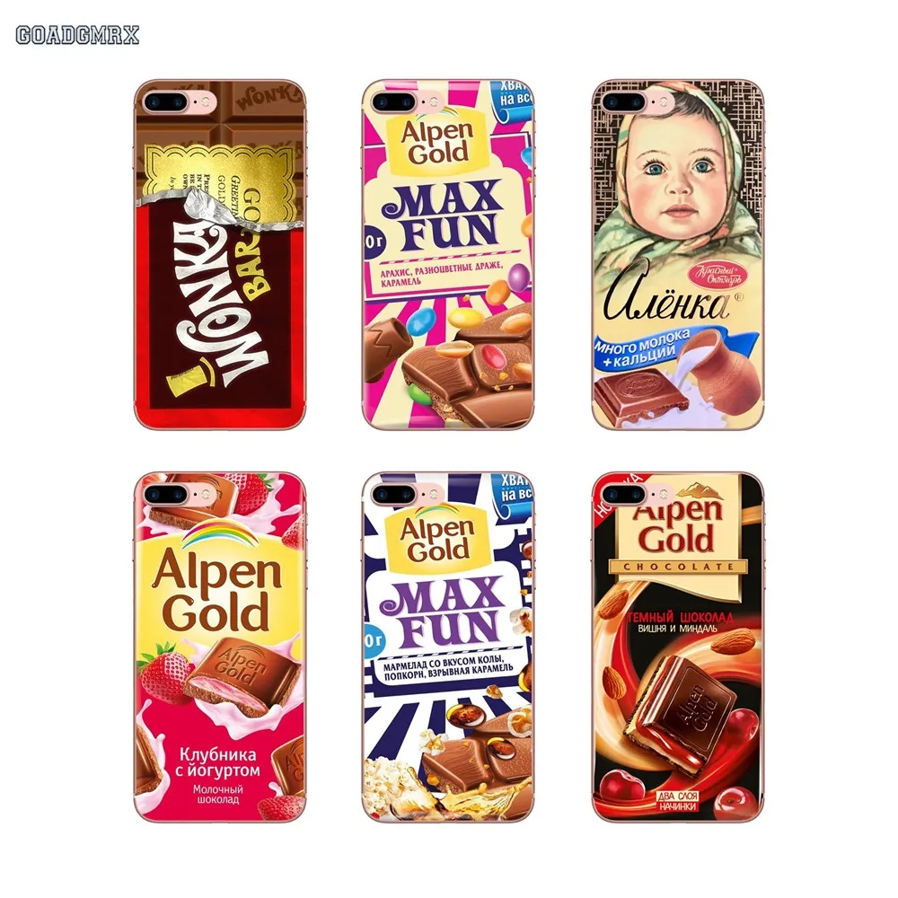 Soft Cases Alenka Bar Wonka Chocolate Food For Xiaomi Redmi 2 S2 Note 6 7 6A Mi 8 Lite 9 SE Pro Max 3 Mix 2S Pocophone F1 | Мобильные