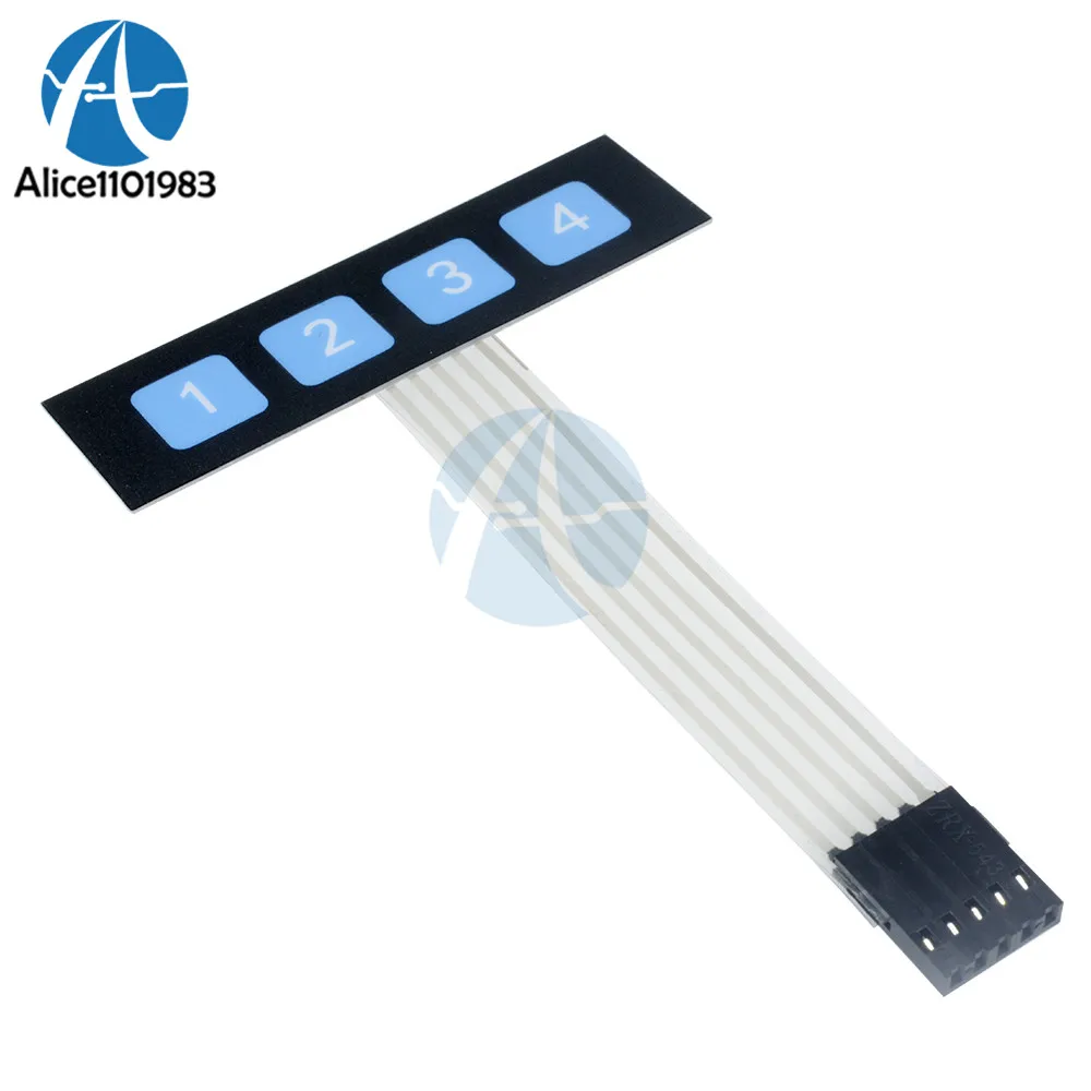 

1x4 4 Key Matrix Membrane Switch Keypad Keyboard Control Panel SCM Extended Keyboard Super Slim Controller for Arduino DIY