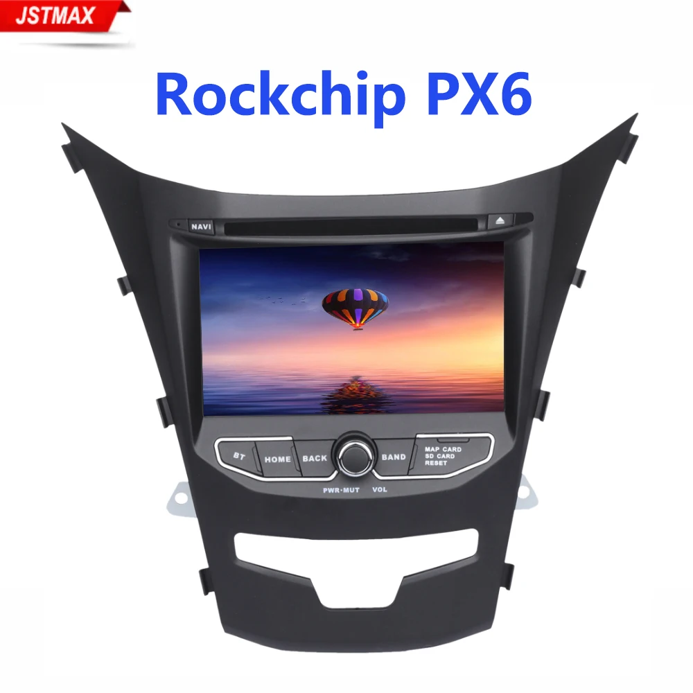 Автомобильный GPS радиоплеер IPS 7 дюймов Android 9 0 PX6 DSP для Ssangyong новый Actyon/Korando 2014 Bluetooth