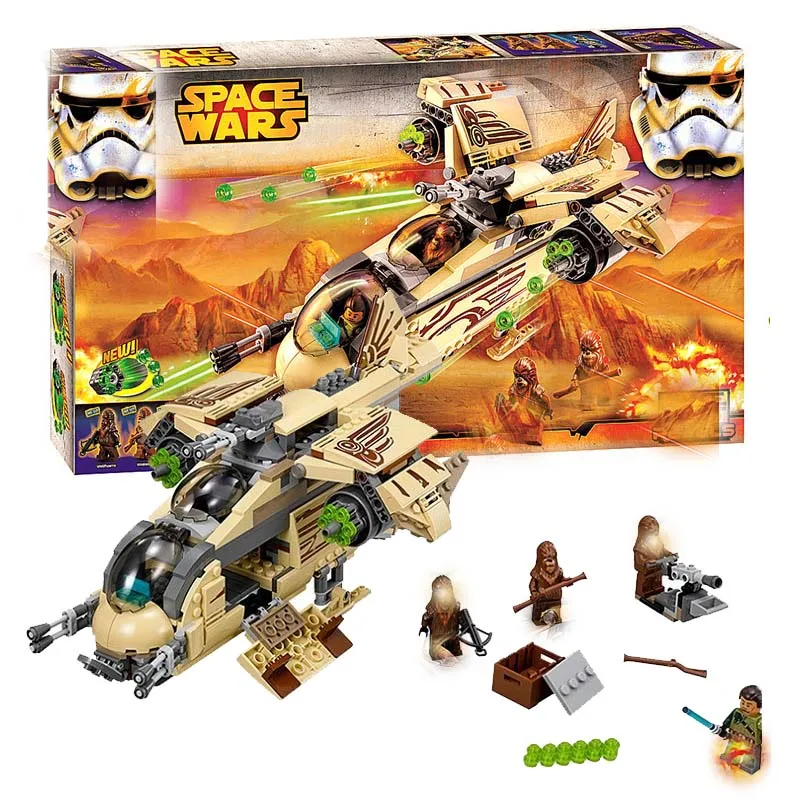

BELA 10377 Building Blocks Star Wars Figures Wookiee Gunship 75084 Model Bricks Educational Toys for Children Gifts