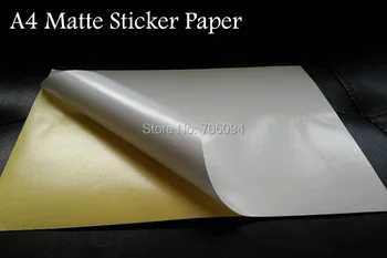 

100sheets A4 Matte white sticker paper label printing Paper Matte A4 sticker adhesive strength Printing Paper