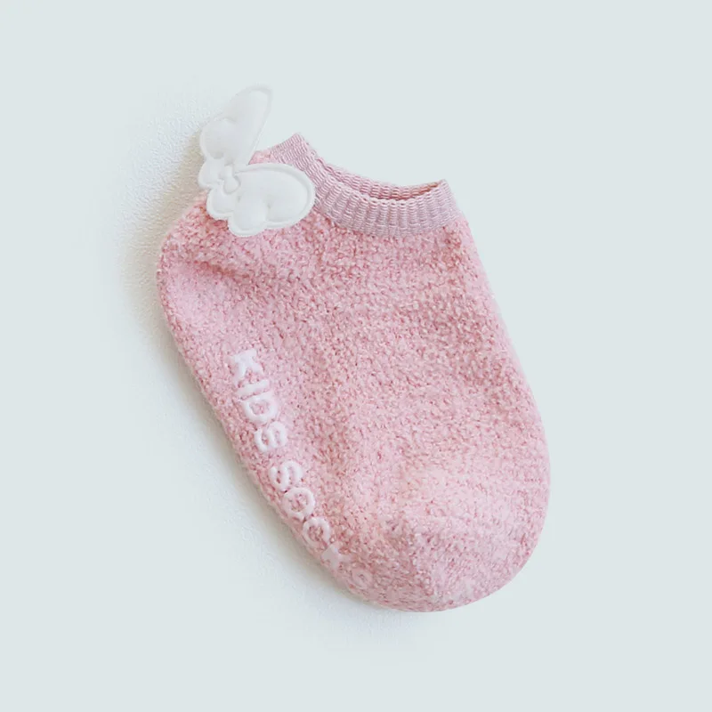 Новые Мягкие хлопковые носки для малышей с милыми крыльями ангела носки для новорожденных девочек Нескользящие носки-тапочки для малышей Neonato meia infantil - Цвет: 6-12 Months pink