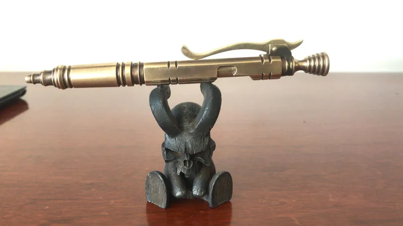 Чистый Латунь Gun Pen подарок на день рождения игрушки античная латунь гелевая ручка