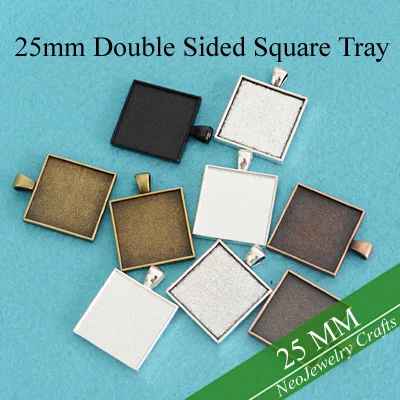 25mm square double sided square trays 2