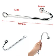 1PC 250MM Steel Anal Plug Hook Butt Plug With Ball Dilator Erotic Sex Toy Orgasm Massager Party Erotic Toy Sex Products For Male