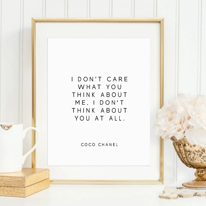 Fashion Quotes Canvas Art Painting Home Decoration