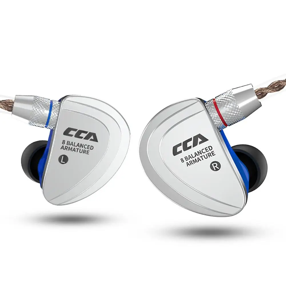 

CCA C16 8BA 16 Units HiFi Phone Call In-ear Ear Hook 3.5mm Earphones Headphones
