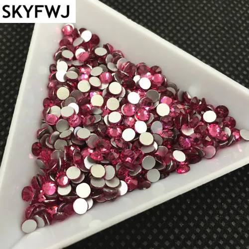 

Crystal Rose Red ss3-ss34 bag Nail Rhinestones Flat Back Non Hotfix Glitter Nail Stones,DIY 3d Nail Phones Decorations