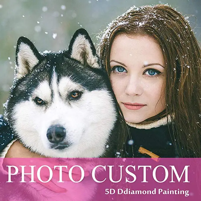 

Personalized Custom Photo Diamond Painting 5D DIY Make Your Own Embroidery Full Drill Mosaic Cross Stitch Wall Art Gift Souvenir