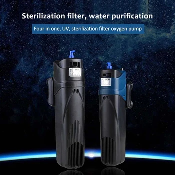 

220V 5/8W Aquarium UV Sterilizer Pump for Filter Water Circulating Air Increase Sterilize Lamp Remove Algae Deodorize Fish Tank