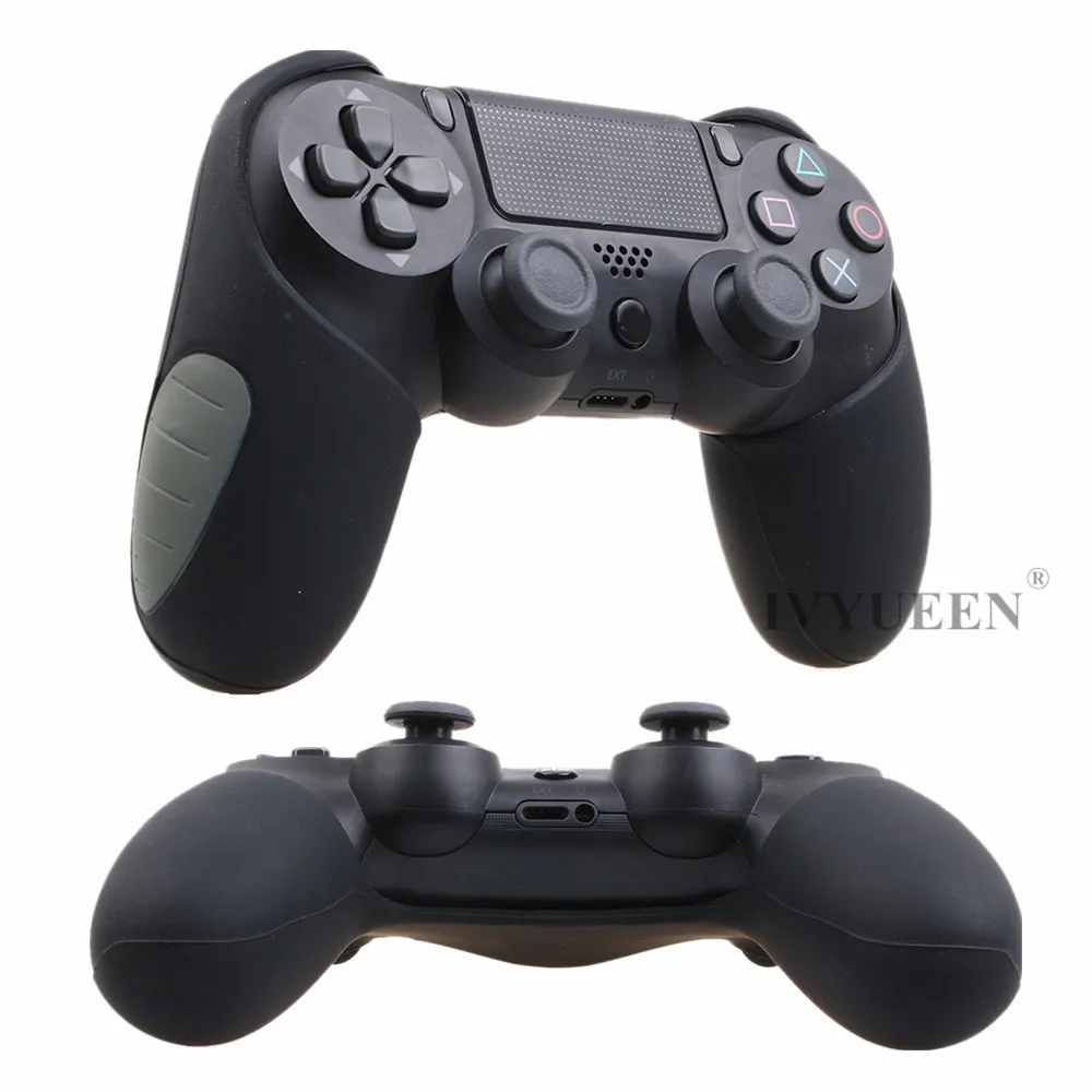 IVYUEEN Толстая Половина кожи для playstation Dualshock 4 PS4 Pro тонкий контроллер силиконовый чехол с 8 колпачками