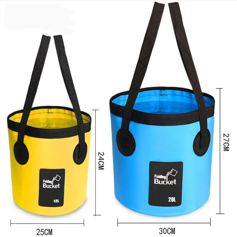 12L/20L nueva plegable al aire libre Cubo de lavado lavar vajilla barril camping telescópica pesca barril bolsa de artes de pesca