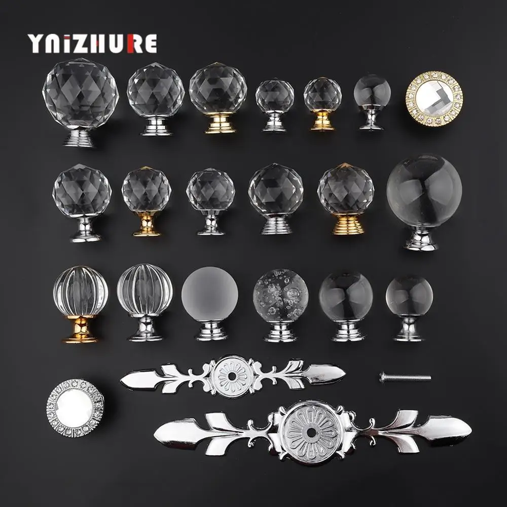 YNIZHURE, фирменный дизайн, 20 40 мм, Хрустальные стеклянные ручки, ручки, комод, ящик, кухонный шкаф, выдвижной шкаф, ручка|Ручки шкафа| | АлиЭкспресс