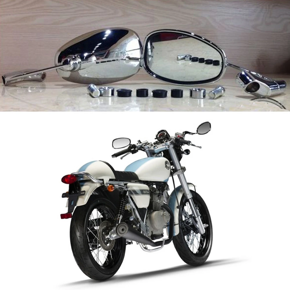 Motorcycle Bike Handle Bar End M10 Rearview Side For Rear View Mirror Cafe Racer Motorcycle Side Motorcycle Rearviewcafe Racer Side Mirrors Aliexpress