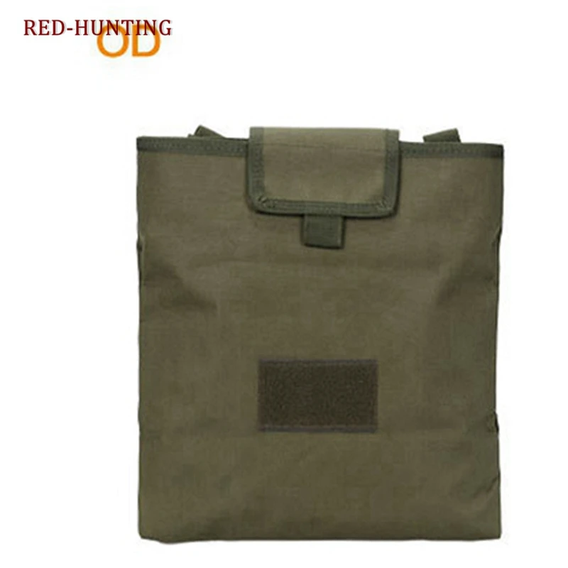 

Tactical Compact Roll-Up Pouch Folding Dump Pouch Magazines Elastic Draw Cord MOLLE PALS Shooting Gear Hunting Bag
