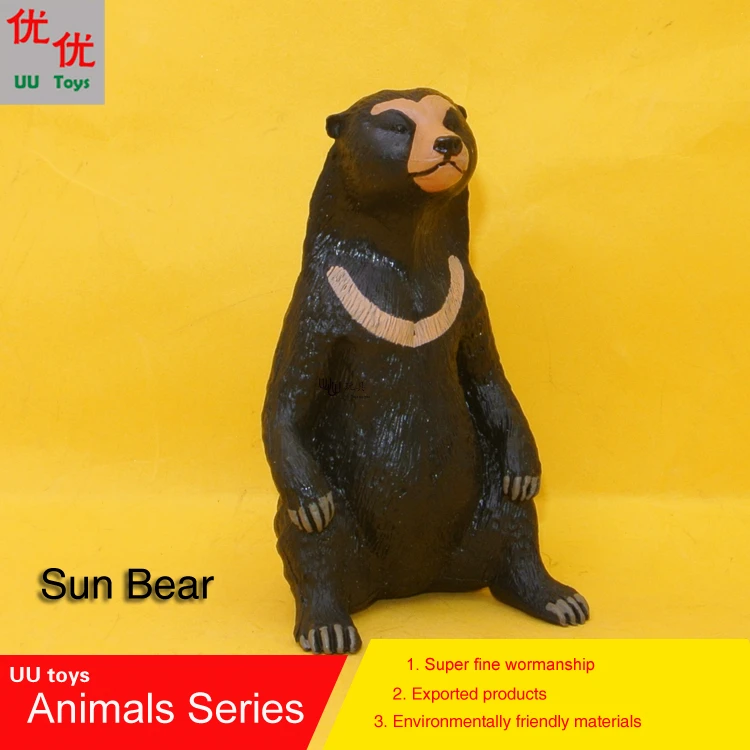 Hot toysmiddle Sun Bea Malayan Sun Bear Simulation model Animals kids toys children educational