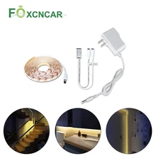 Ручной переключатель развертки под шкаф кухня 2835 светодиодные ленты PIR датчик движения полосы Luz Armario Cocina гардероб спальня огни