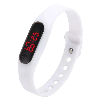 

Fashion child movement Silica gel LED Watch White