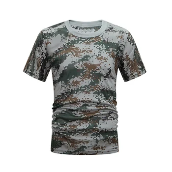 

Unisex Camouflage Short-sleeved T-shirt Loose Breathable Quick Dry Men And Women Compression Shirt Body Building 2019